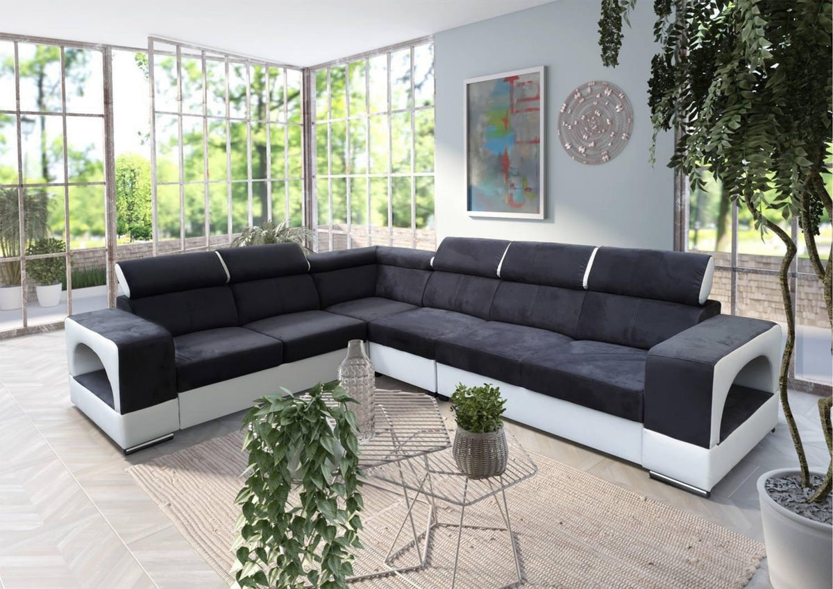 EWA NEW Ecksofa mit Kopfteilverstellung