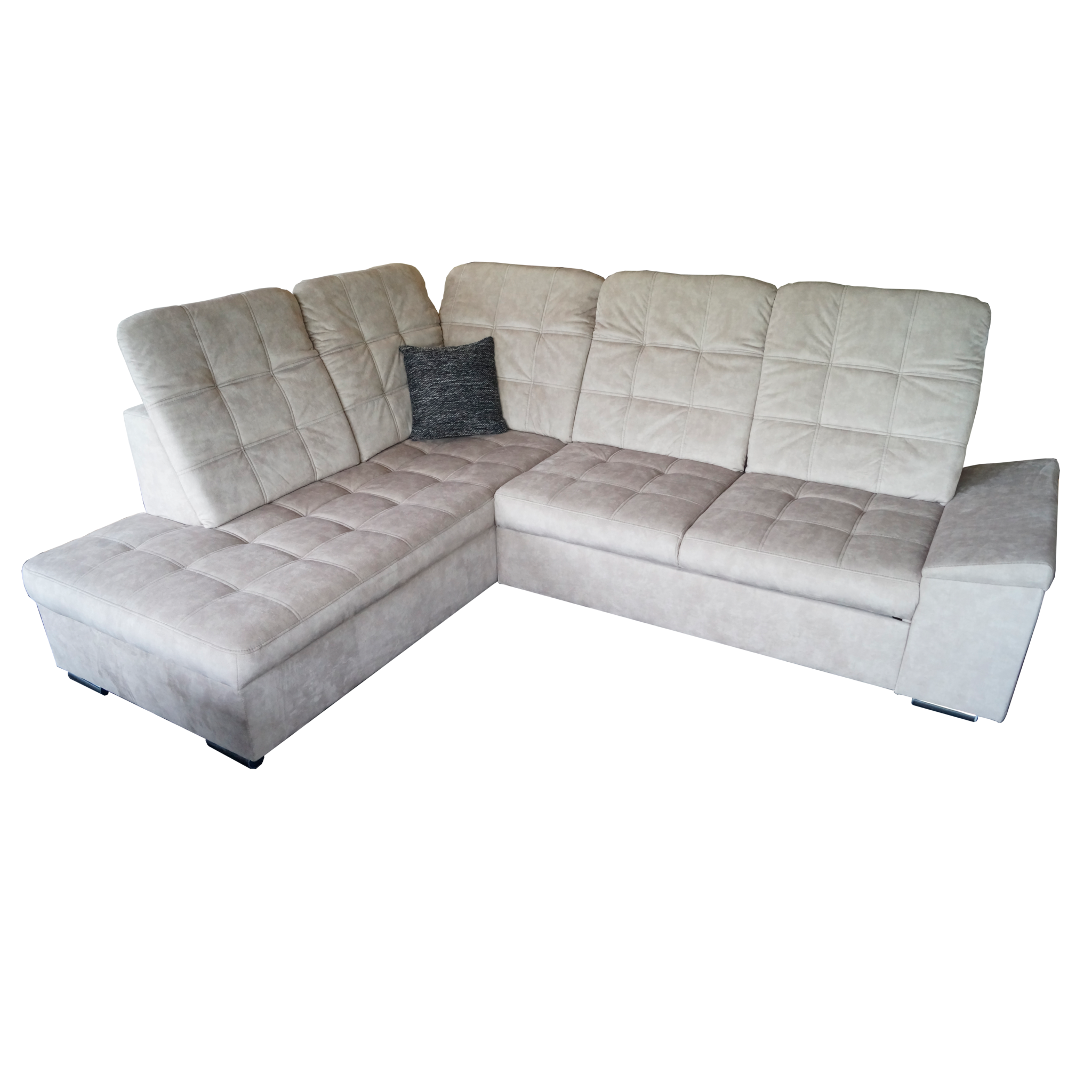 Nigrum Ecksofa mit Schlaffunktion und Schubkasten